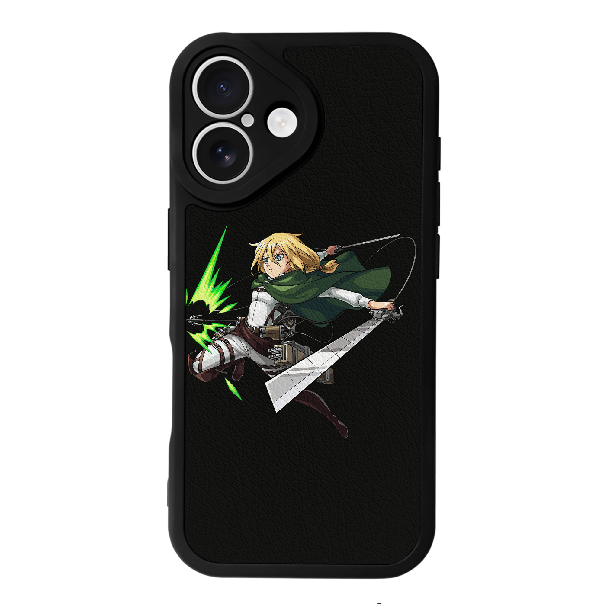 （画像用） 進撃の巨人 クリスタ·レンズ Attack on Titan Christa Lenz 【iPhone 16シリーズ対応】シリコンスマホケース（レザー調） 材質：シリコン